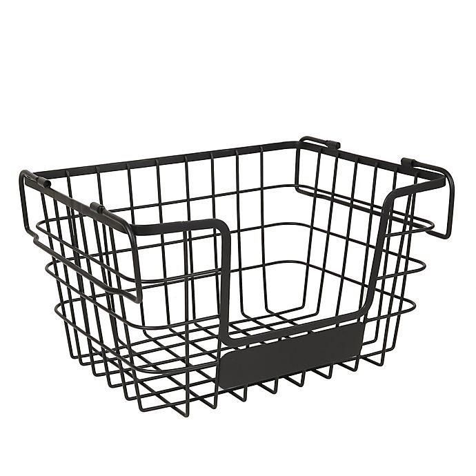 slide 2 of 3, Salt Stackable Iron Fruit Basket - Black, 1 ct