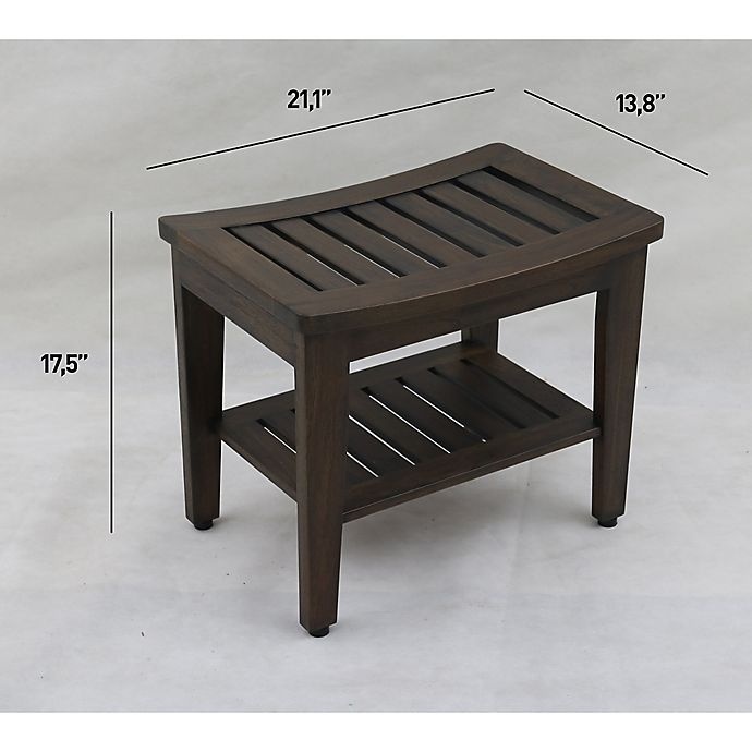 Haven Teak Shower Bench Mocha 21 in Shipt