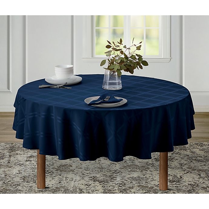 slide 2 of 2, Wamsutta Solid Round Tablecloth - Indigo, 90 in