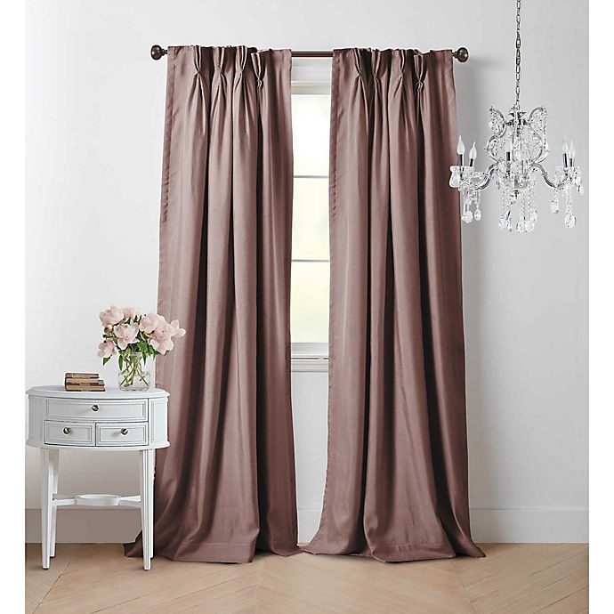 slide 1 of 2, Wamsutta Vintage Manteux Pinch Pleat Window Curtain Panel - Mauve, 108 in