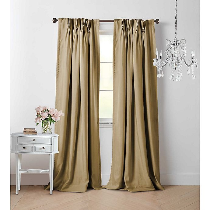 slide 1 of 2, Wamsutta Vintage Manteux Pinch Pleat Window Curtain Panel - Gold, 63 in