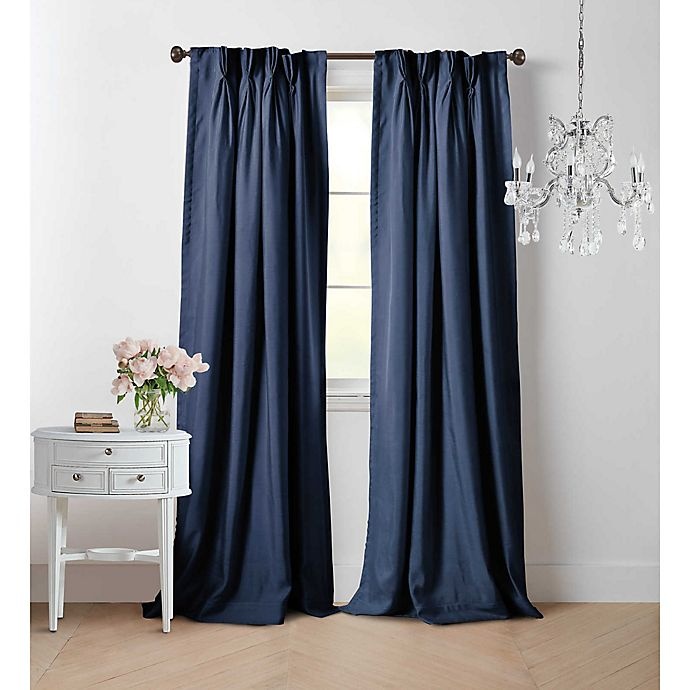 slide 1 of 2, Wamsutta Vintage Manteux Pinch Pleat Window Curtain Panel - Navy, 108 in