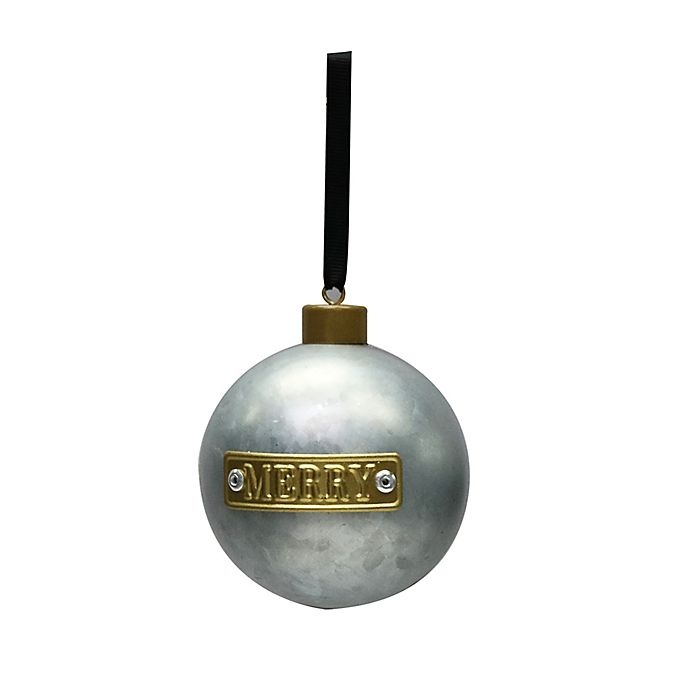 slide 3 of 4, Bee & Willow Home Ball Ornaments - Galvanized, 3 ct