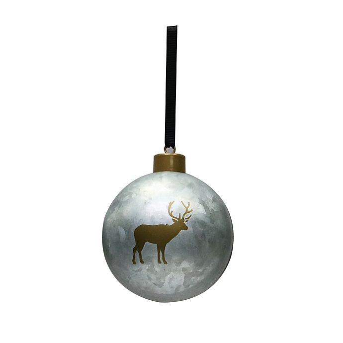 slide 4 of 4, Bee & Willow Home Ball Ornaments - Galvanized, 3 ct