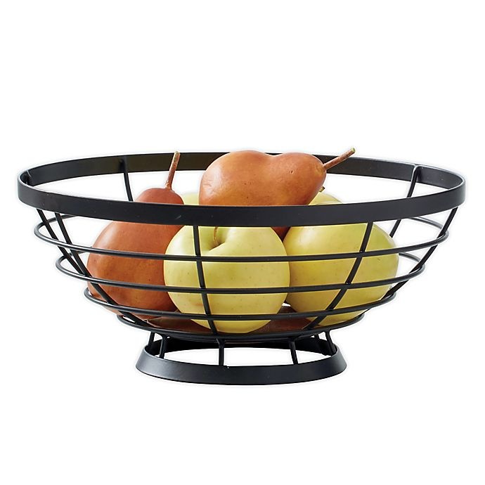 slide 5 of 5, Artisanal Kitchen Supply Open Fruit Bowl - Black, 1 ct