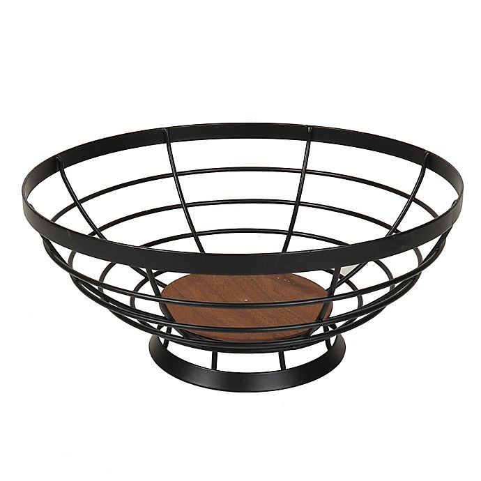 slide 2 of 5, Artisanal Kitchen Supply Open Fruit Bowl - Black, 1 ct