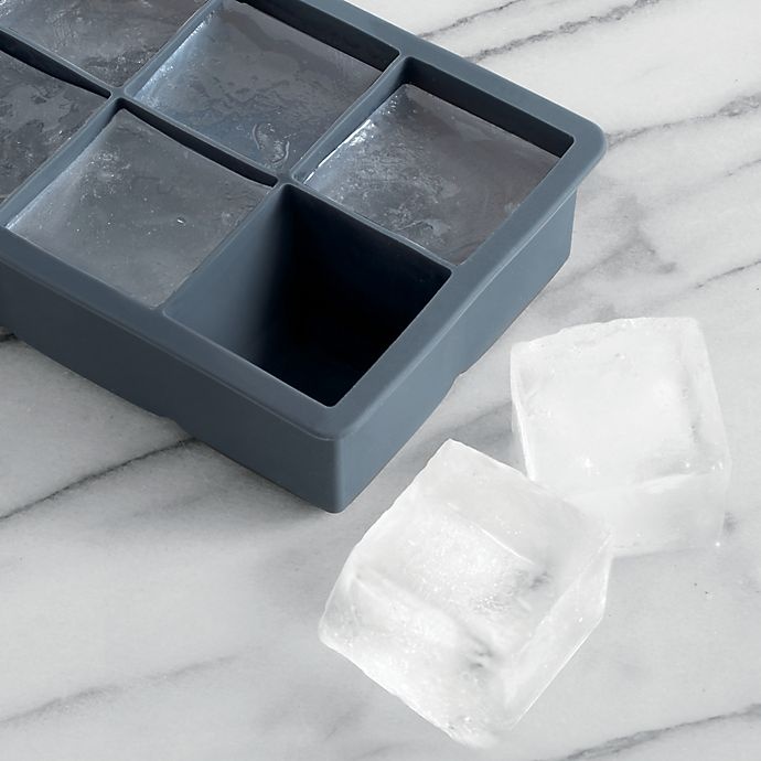 slide 3 of 3, SALT Set of 2 Silicone King Cube Ice Trays - Grey, 1 ct