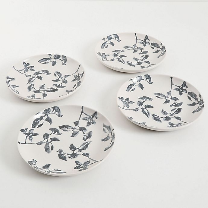 slide 2 of 2, Bee & Willow Home Milbrook Appetizer Plates - Blue Floral, 4 ct