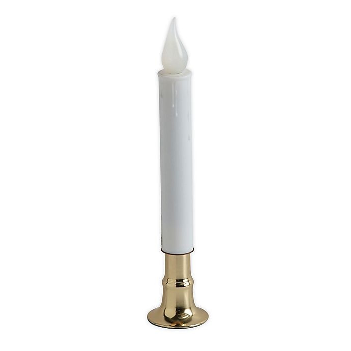 slide 3 of 4, Winter Wonderland Battery Operated Candle Lamp with Timer - Brass, 1 ct