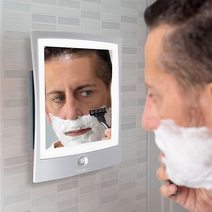 slide 6 of 6, Haven Rectangular Fogless LED Shaving Mirror - White, 9 in x 7 in