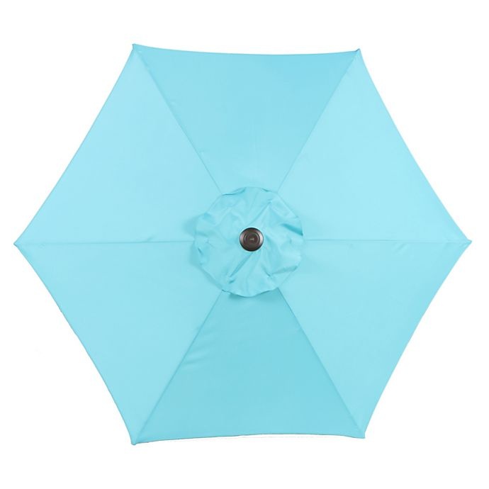 slide 2 of 2, Destination Summer Round Aluminum Tilt Market Umbrella - Ocean, 7.5 ft