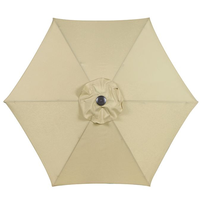 slide 3 of 3, Destination Summer Round Aluminum Tilt Market Umbrella - Khaki, 7.5 ft