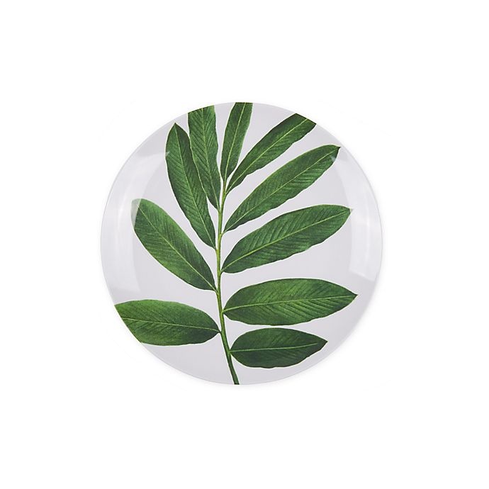 slide 1 of 1, W Home Palm Leaf Melamine Salad Plate - Green, 1 ct