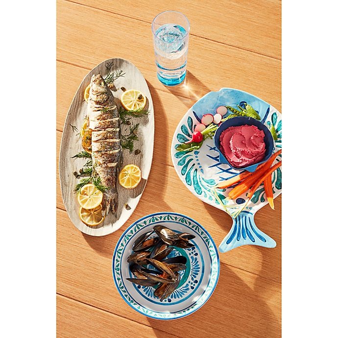 slide 2 of 2, Destination Summer Fish Medallion Melamine Salad Bowl, 1 ct