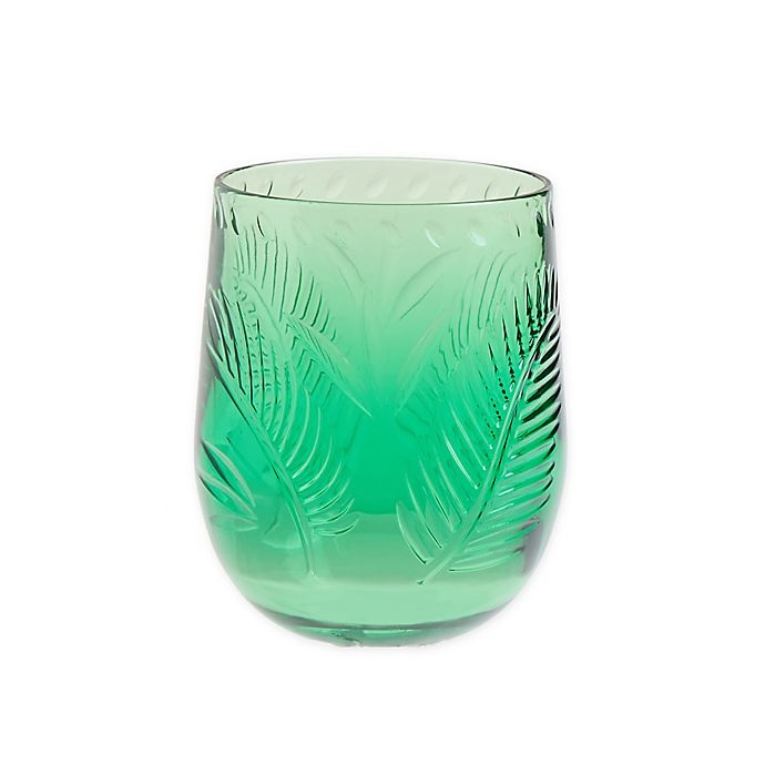slide 1 of 11, W Home Palm Cut Stemless Wine Glass, 1 ct