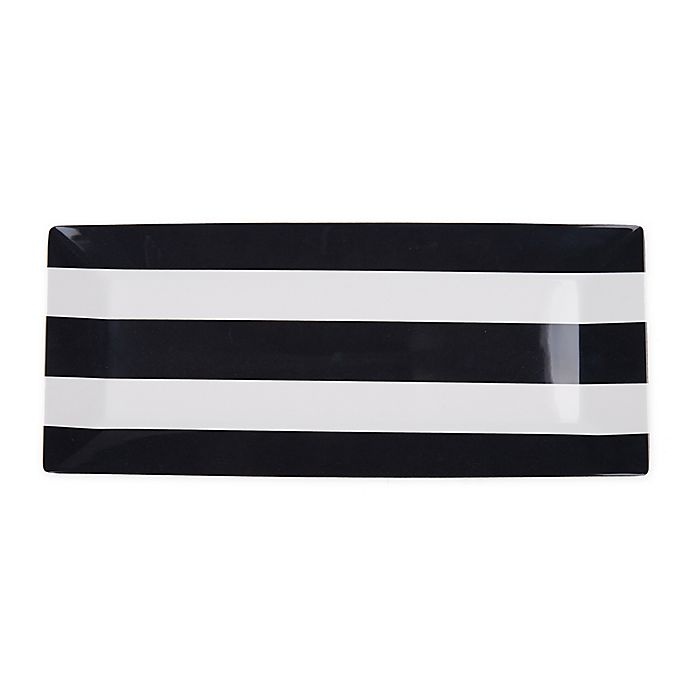 slide 1 of 1, W Home Cabana Striped Rectangular Serving Tray, 1 ct