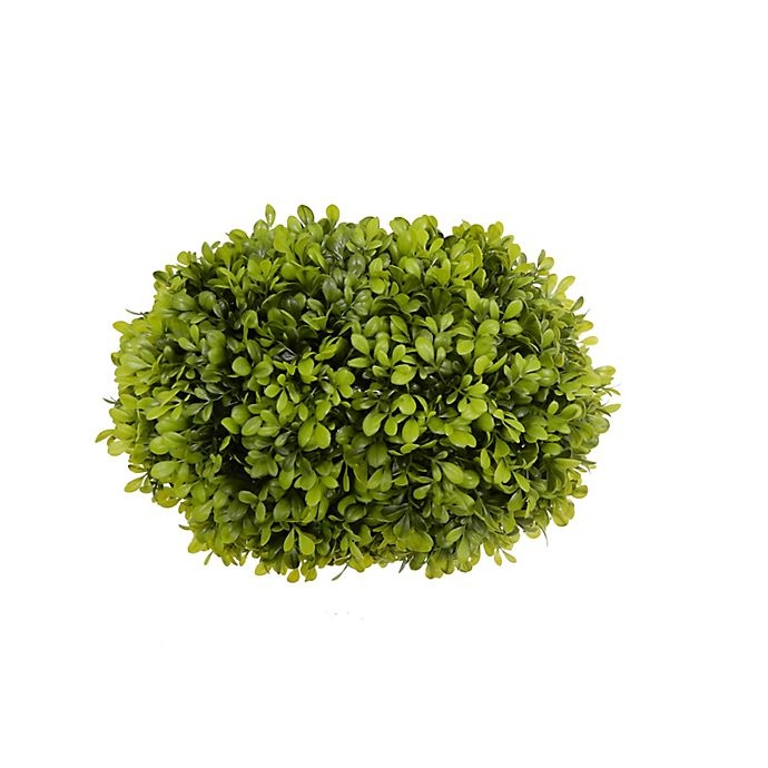 slide 3 of 3, Bee & Willow Home Pre-Lit Faux Boxwood Ball Topiary, 14 in