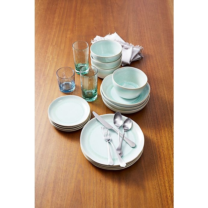 slide 2 of 3, Bee & Willow Home Weston Dinnerware Set - Mint, 16 ct