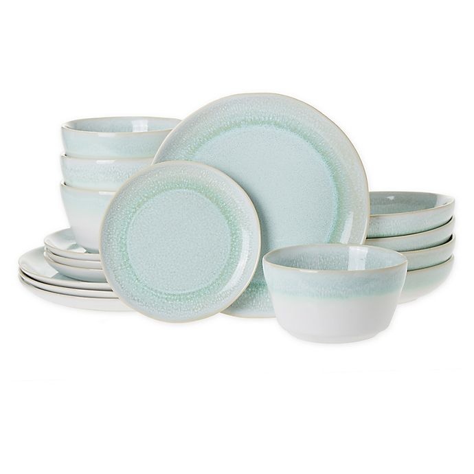 slide 1 of 3, Bee & Willow Home Weston Dinnerware Set - Mint, 16 ct