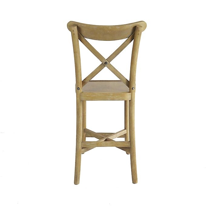 slide 3 of 4, Bee & Willow Home X-Back Counter Stool - Distressed Natural, 1 ct