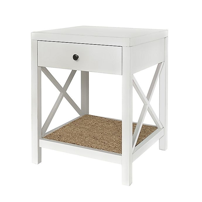 slide 3 of 10, Bee & Willow Home Seagrass Accent Table - Simply White, 1 ct