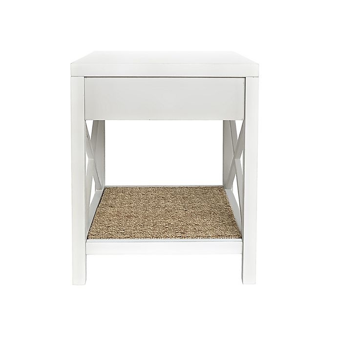 slide 4 of 10, Bee & Willow Home Seagrass Accent Table - Simply White, 1 ct