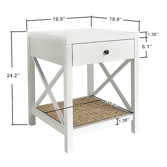 slide 6 of 10, Bee & Willow Home Seagrass Accent Table - Simply White, 1 ct