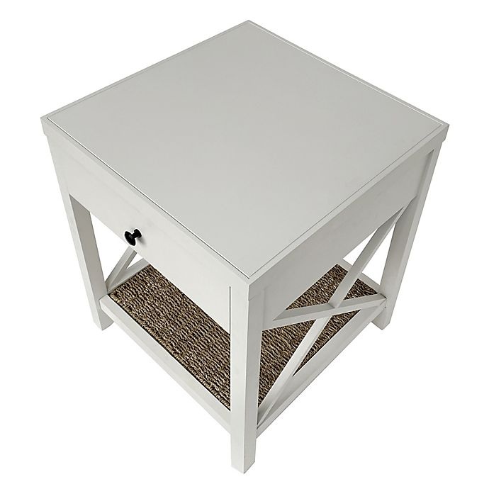 slide 8 of 10, Bee & Willow Home Seagrass Accent Table - Simply White, 1 ct