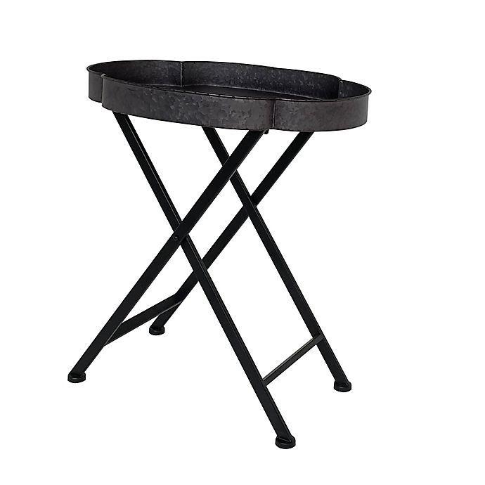 slide 3 of 5, Bee & Willow Home Metal Folding Tray Table - Black, 1 ct