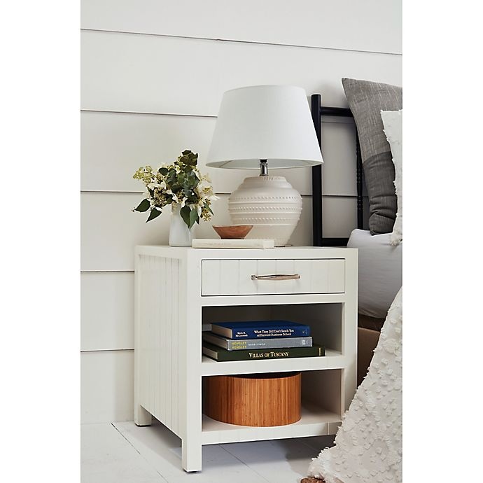 slide 11 of 12, Bee & Willow Home Side Table with Drawer and Shelves - Painted White, 1 ct