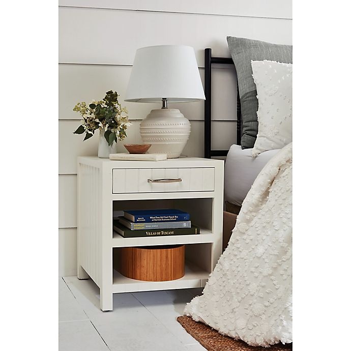 slide 12 of 12, Bee & Willow Home Side Table with Drawer and Shelves - Painted White, 1 ct