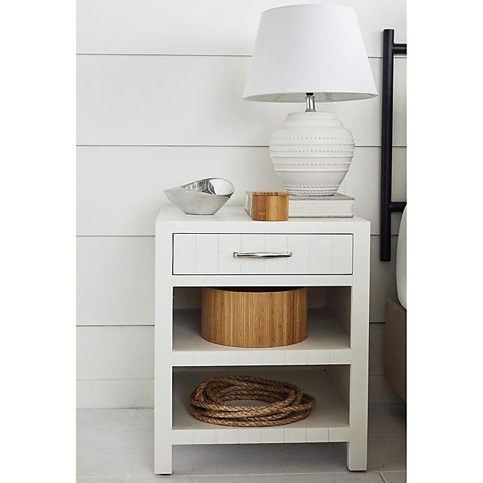 slide 6 of 12, Bee & Willow Home Side Table with Drawer and Shelves - Painted White, 1 ct