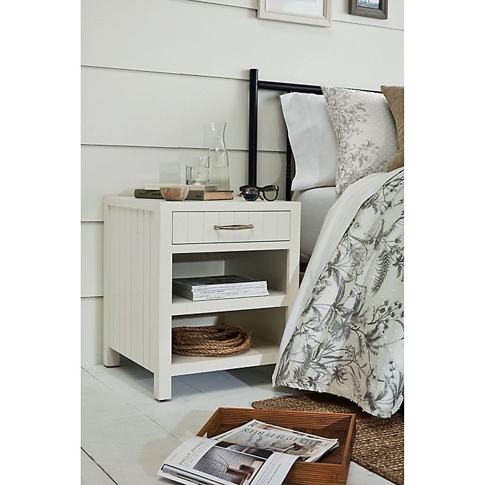 slide 8 of 12, Bee & Willow Home Side Table with Drawer and Shelves - Painted White, 1 ct