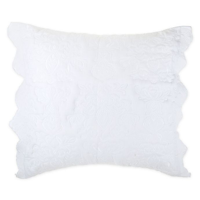 slide 1 of 3, Wamsutta Vintage Peillon European Pillow Sham - Bright White, 1 ct