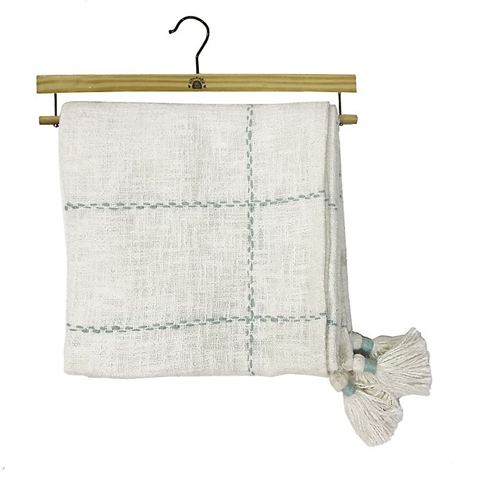 slide 2 of 2, Bee & Willow Home Bee & Willow Plaid Throw Blanket - Mint/Cream, 1 ct