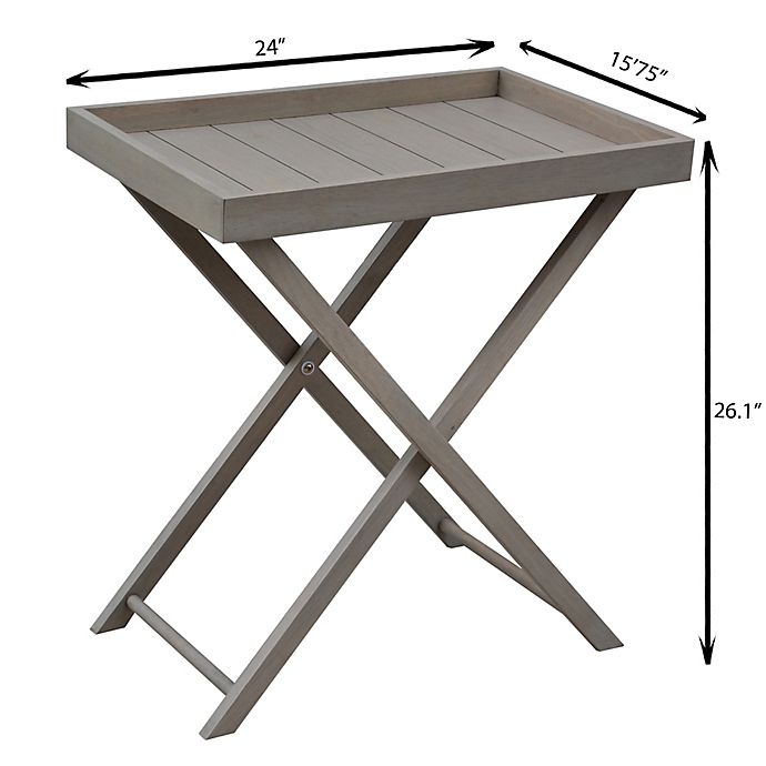 slide 2 of 6, Bee & Willow Home Wood Tray Table - Light Natural, 1 ct