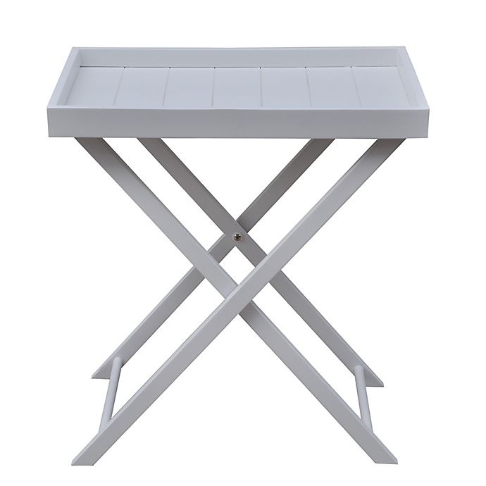 slide 3 of 6, Bee & Willow Home Wood Tray Table - White, 1 ct