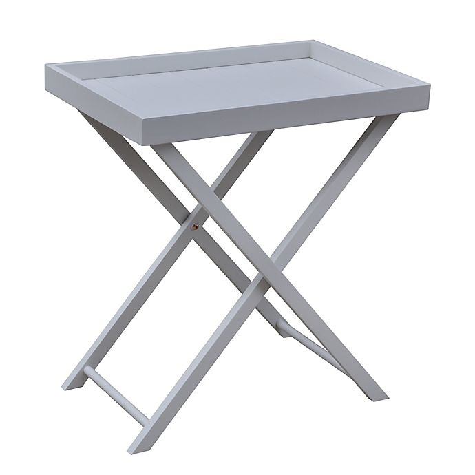 slide 4 of 6, Bee & Willow Home Wood Tray Table - White, 1 ct