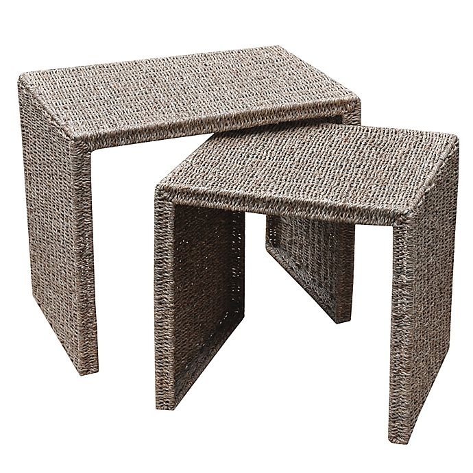 slide 2 of 6, Bee & Willow Home Seagrass Nesting Side Table Set - Natural, 2 ct