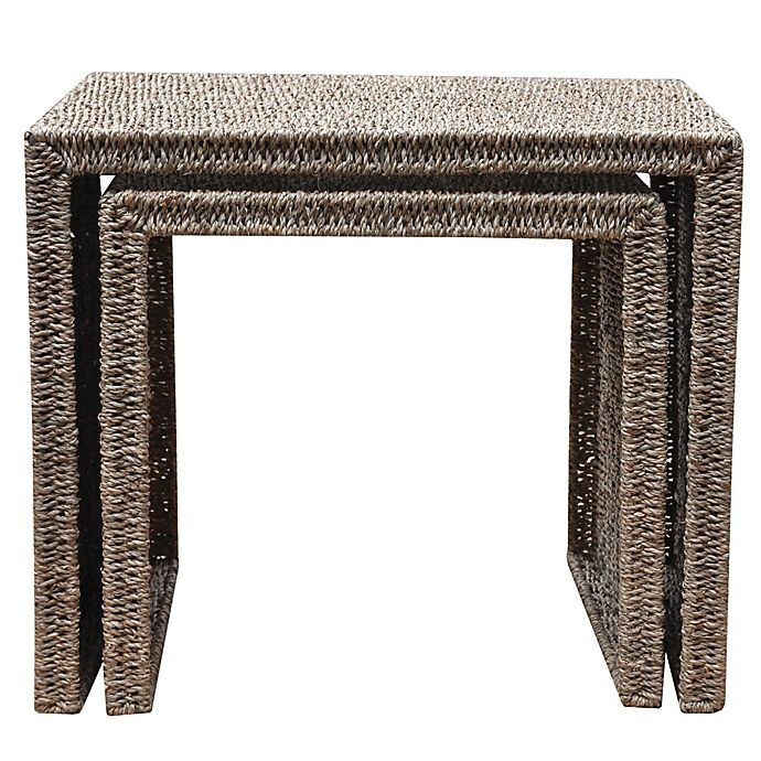 slide 5 of 6, Bee & Willow Home Seagrass Nesting Side Table Set - Natural, 2 ct