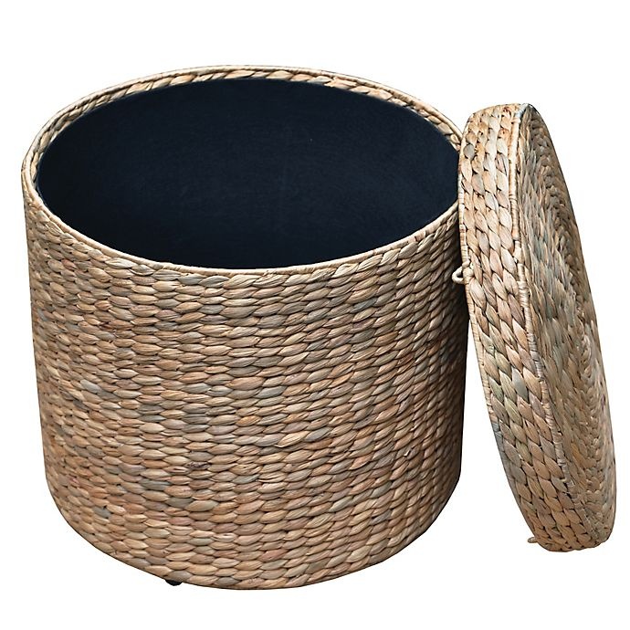 slide 3 of 7, Bee & Willow Home Water Hyacinth Storage Ottoman - Natural, 1 ct