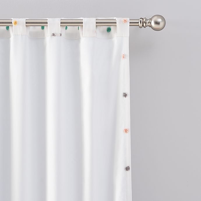 slide 3 of 5, Marmalade Sheer Dot Rod Pocket/Back Tabs Blackout Window Curtain Panel, 63 in