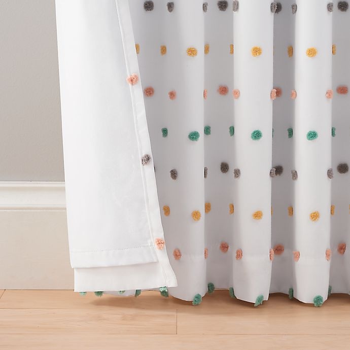 slide 4 of 5, Marmalade Sheer Dot Rod Pocket/Back Tabs Blackout Window Curtain Panel, 63 in