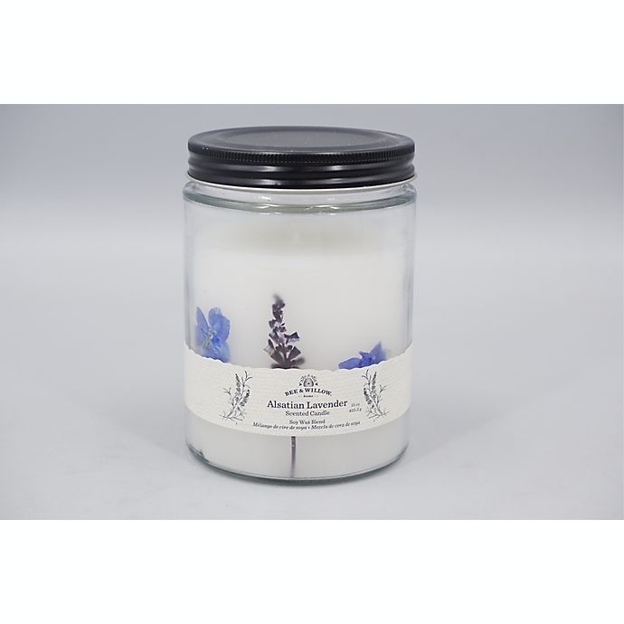 slide 3 of 3, Bee & Willow Home Alsatian Lavender Spring Floral Glass Jar Candle, 15 oz