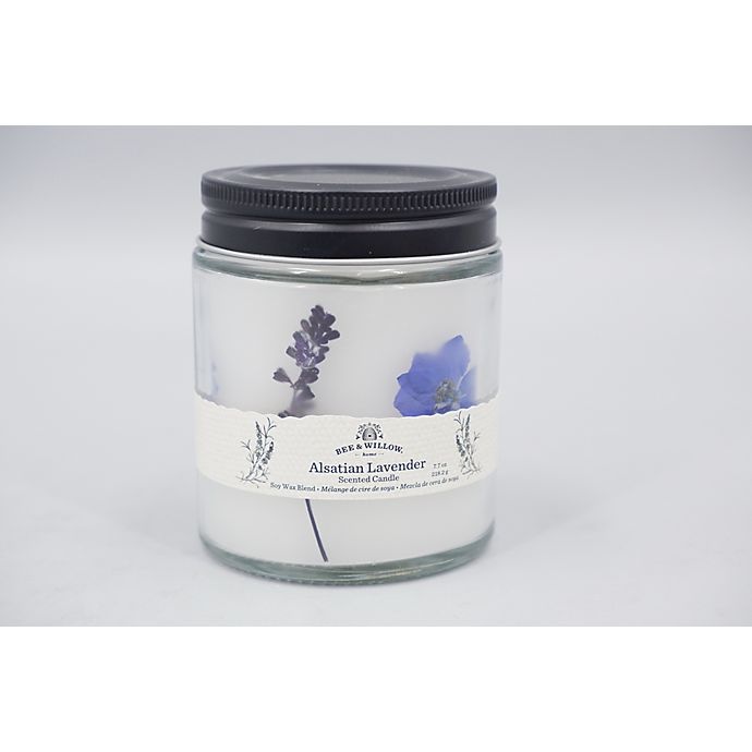 slide 3 of 3, Bee & Willow Home Alsatian Lavender Spring Floral Glass Jar Candle, 7.7 oz