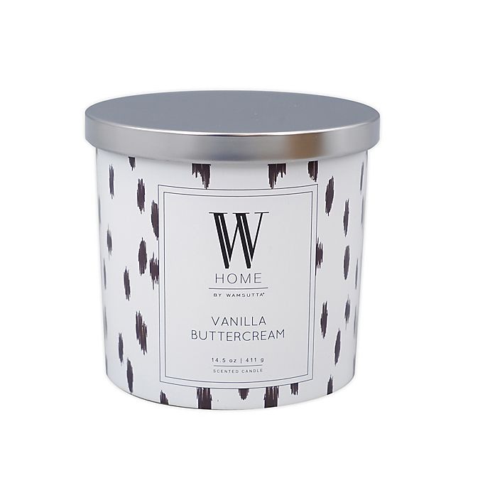 slide 1 of 1, W Home Vanilla Buttercream Tin Candle, 14 oz