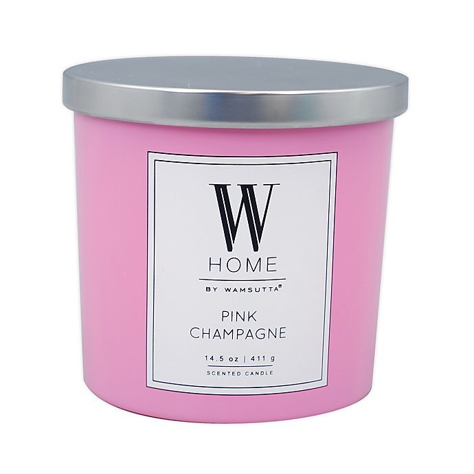 slide 1 of 1, W Home Pink Champagne Tin Candle, 14 oz