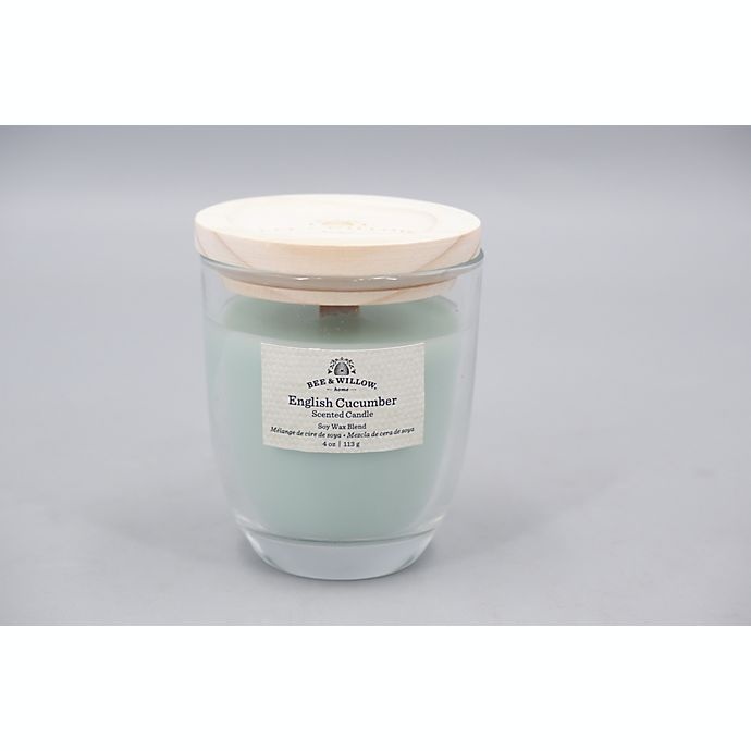 slide 3 of 3, Bee & Willow Home English Cucumber Glass Candle, 4 oz