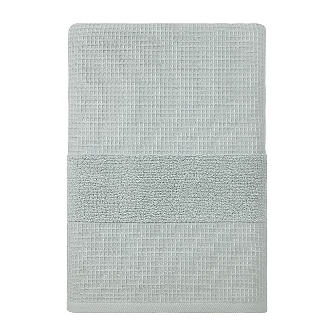 slide 1 of 2, Haven Organic Cotton Waffle & Terry Bath Sheet - Sky Grey, 1 ct