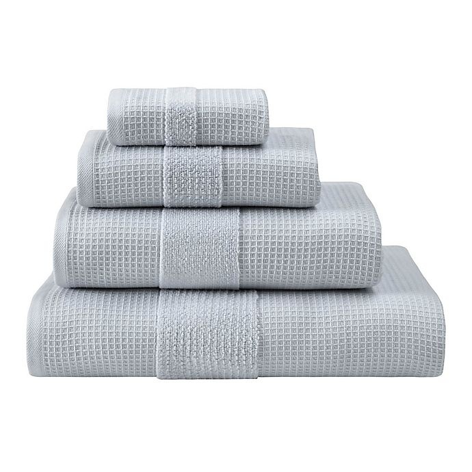 slide 2 of 2, Haven Organic Cotton Waffle & Terry Hand Towel - Grey Down, 1 ct